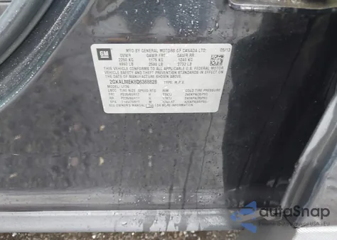 2013 GMC Terrain Sle-1 из США, поврежденный, VIN 2GKALMEK8D6368828